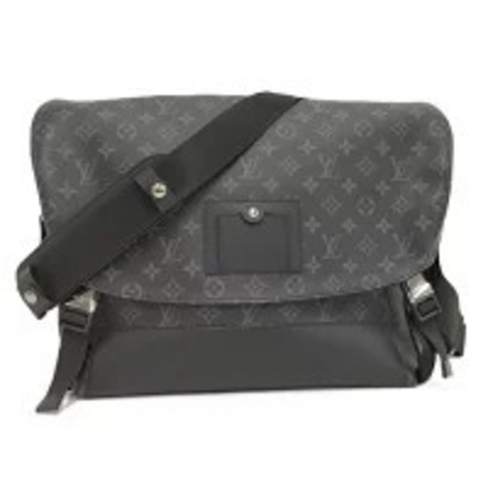 LOUIS VUITTON Messenger Voyage Shoulder Bag Monogram Eclipse Black